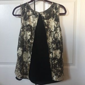 Dressy gold and black tunic